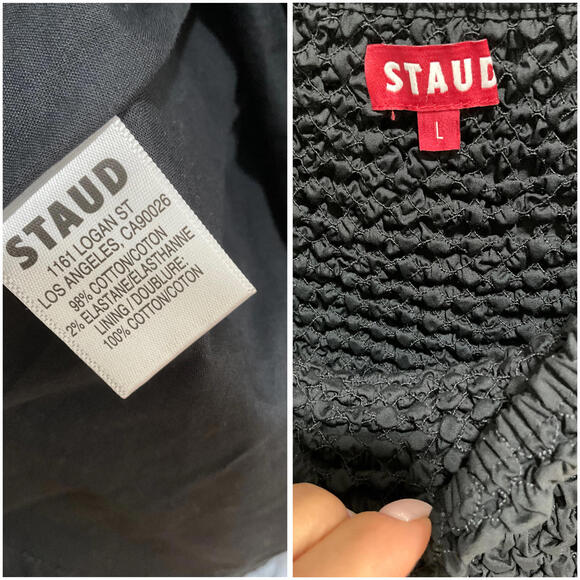 NWT STAUD Y2K Babydoll Fit & Flare Mini Dress Cassidy Revolve Model Off-Duty - L - Picture 8 of 10